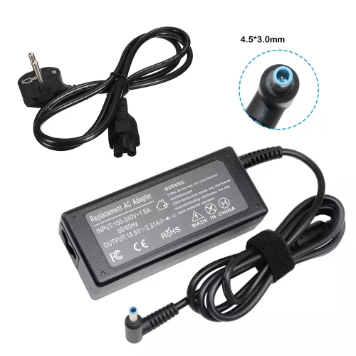 HP Laptop Replacement Charger 4.5*3.0mm 19.5V, 2.31A, 45W HP Laptop Replacement Charger 4.5*3.0mm 19.5V, 2.31A, 45W