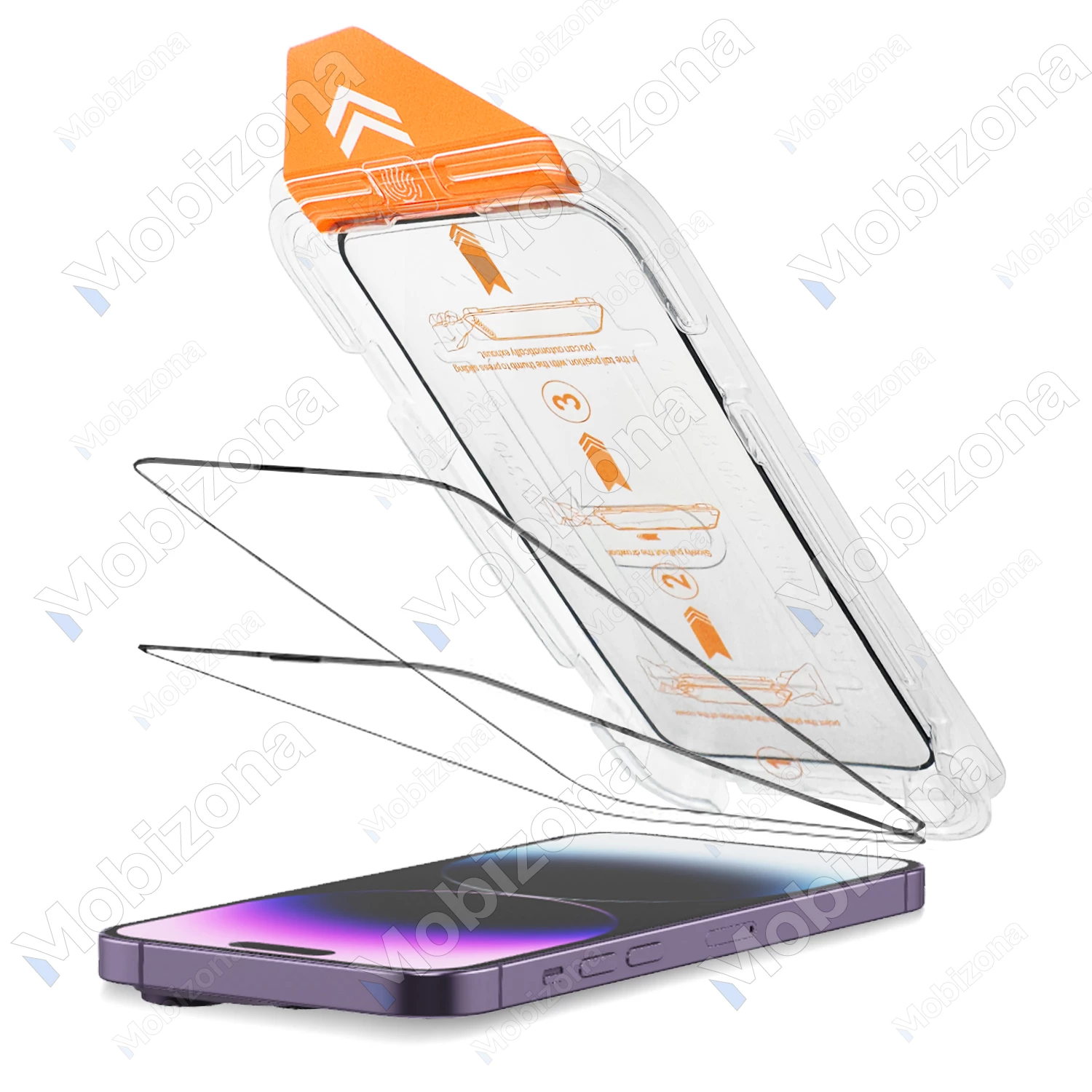 iPhone 14 Pro Max skirtas apsauginis stiklas KOLYM Automatic-Alignment