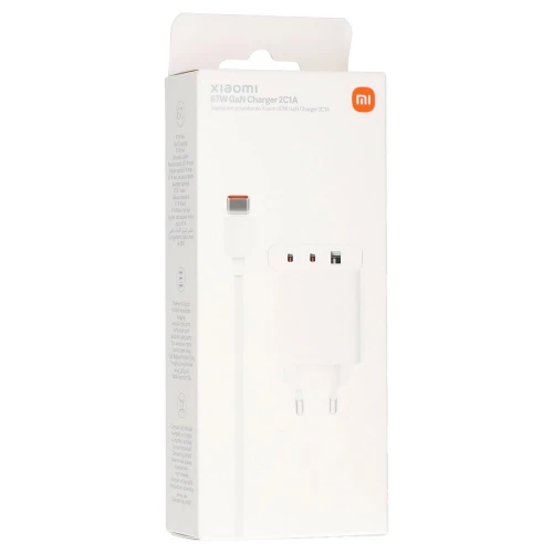 Įkroviklis USB, 2x Type-C Xiaomi 67W GaN Charger 2C1A Įkroviklis USB, 2x Type-C Xiaomi 67W GaN Charger 2C1A