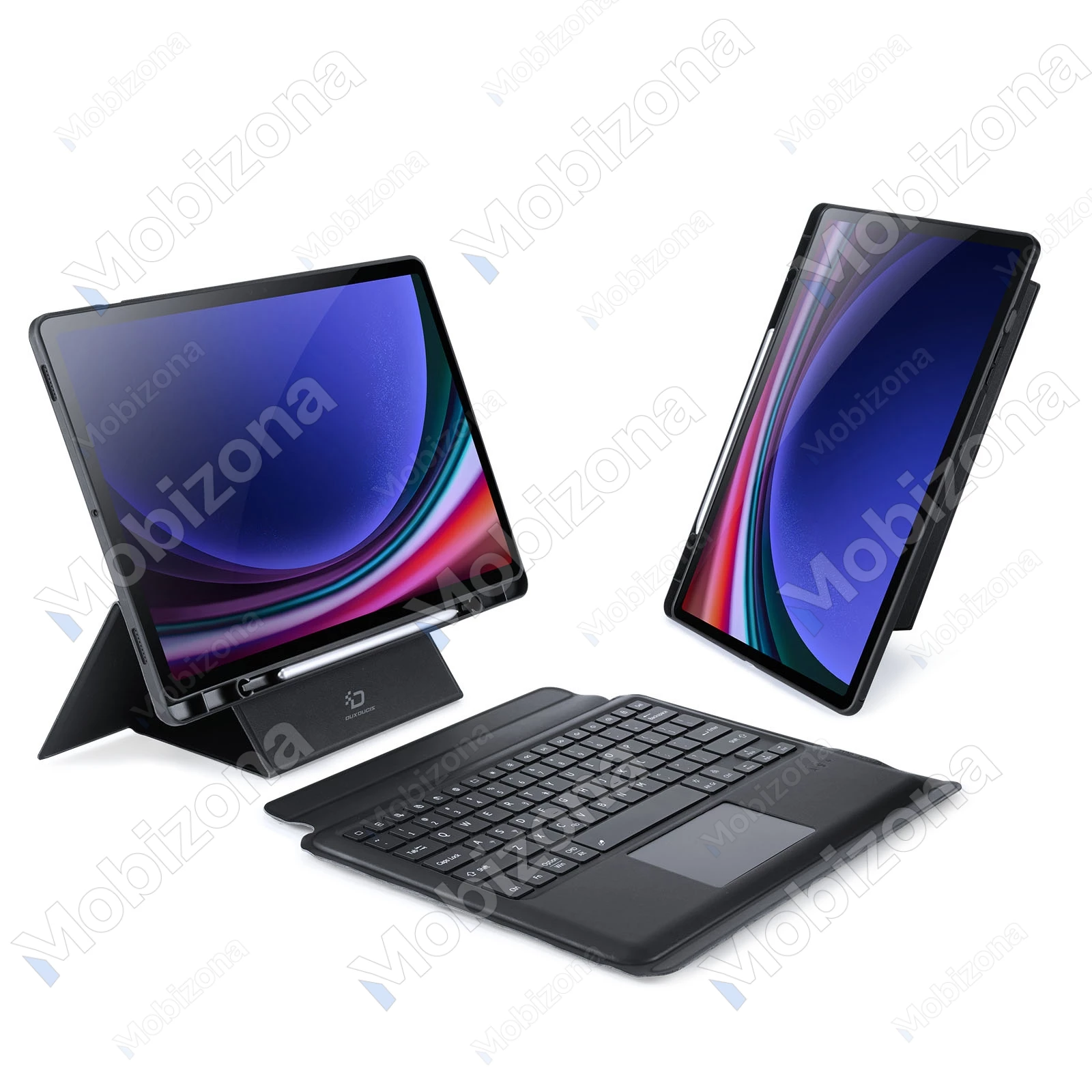 Samsung Galaxy Tab S9+, Galaxy Tab S9 FE+, Galaxy Tab S10+ dėklas su klaviatūra Dux Ducis DK