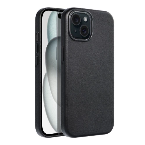 iPhone 15 Plus Case Leather Mag Cover