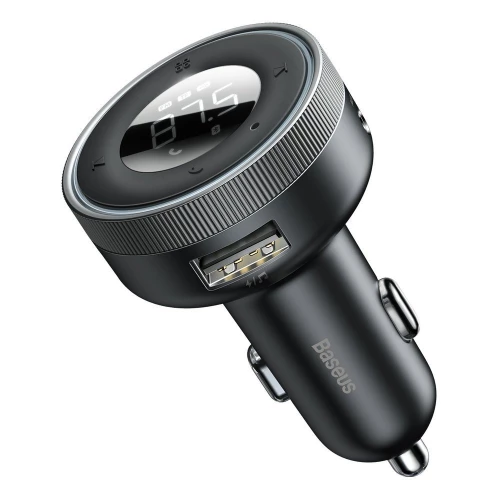 FM moduliatorius, automobilinis įkroviklis 2x USB Baseus Enjoy Car Wireless MP3 Charger CCLH-01 (17W, 3.4A)