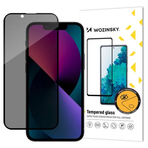 Apple iPhone 13, iPhone 13 Pro, iPhone 14, iPhone 16e Tempered Glass Wozinsky Privacy Apple iPhone 13, iPhone 13 Pro, iPhone 14, iPhone 16e Tempered Glass Wozinsky Privacy