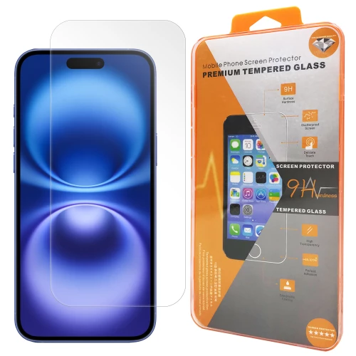 iPhone 16 skirtas apsauginis stiklas Orange