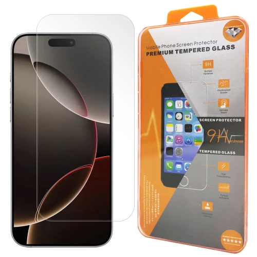 Apple iPhone 16 Pro, iPhone 17, iPhone 17 Pro Tempered Glass Orange
