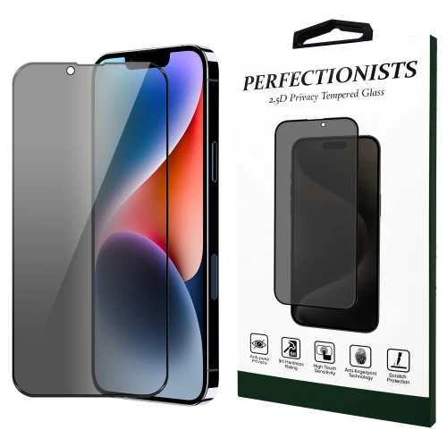 Apple iPhone 13, iPhone 13 Pro, iPhone 14, iPhone 16e Tempered Glass Perfectionists Privacy