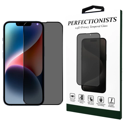 Apple iPhone 13 Pro Max, 14 Plus apsauginis stiklas Perfectionists Privacy Apple iPhone 13 Pro Max, 14 Plus apsauginis stiklas Perfectionists Privacy