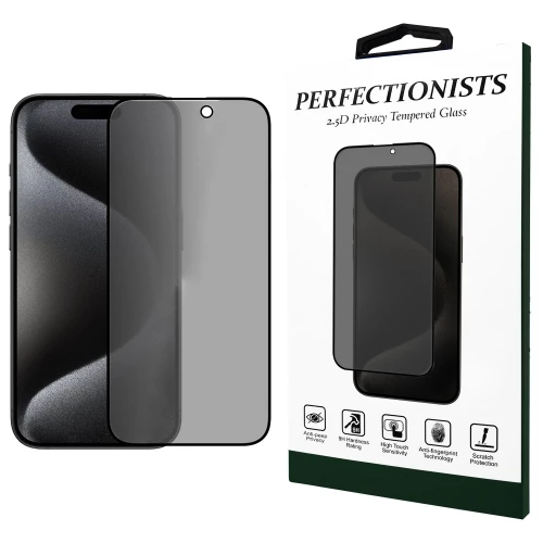 iPhone 15 Pro skirtas apsauginis stiklas Perfectionists Privacy