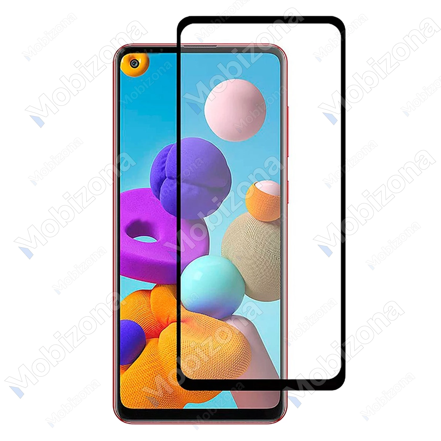 Samsung Galaxy A21s apsauginis stiklas OG Golden Armor