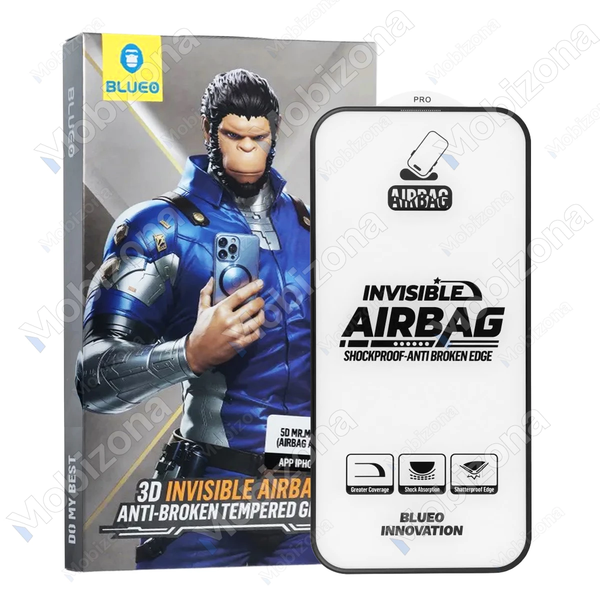 iPhone 14 Pro Max skirtas apsauginis stiklas Blueo 3D Airbag