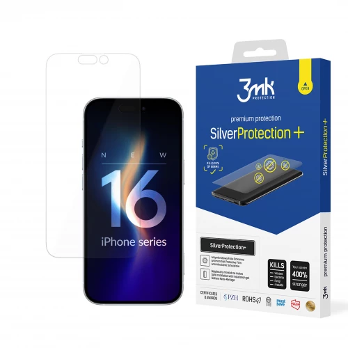 Apple iPhone 16 Screen Protector Film 3MK SilverProtection+