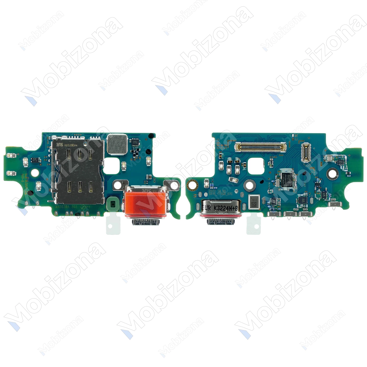 Samsung Galaxy S23+ įkrovimo, SIM lizdas ir mikrofonas (PCB plokštė)