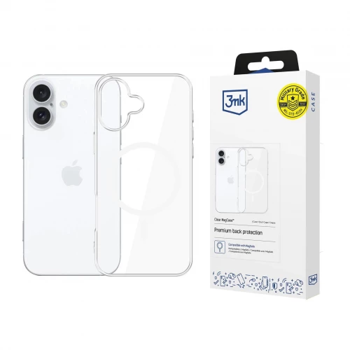 Apple iPhone 17 dėklas 3MK Clear MagCase