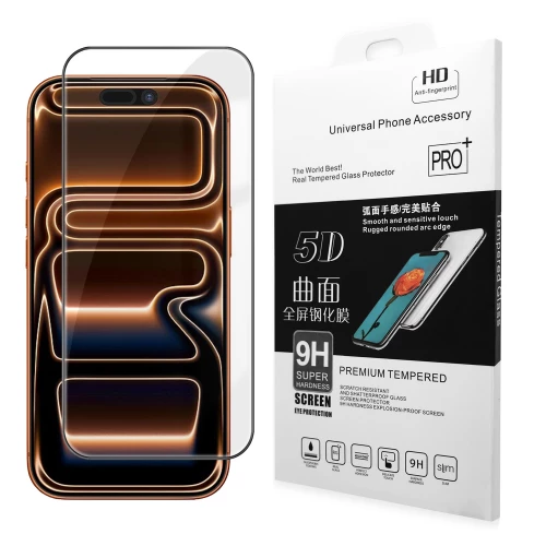 Apple iPhone 17 Pro Max Tempered Glass 5D Full Glue Apple iPhone 17 Pro Max Tempered Glass 5D Full Glue