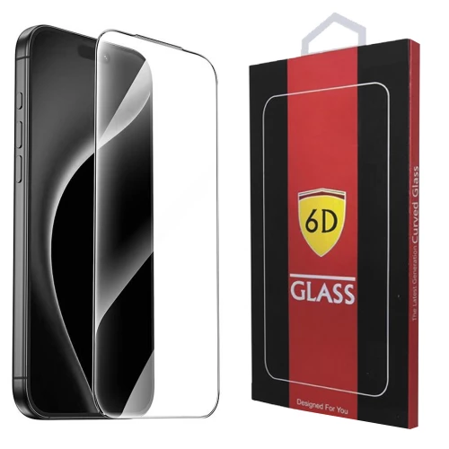 Apple iPhone 17 Pro Tempered Glass 6D Apple iPhone 17 Pro Tempered Glass 6D