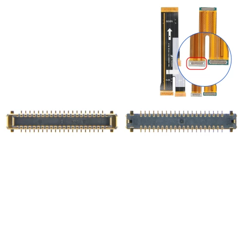 Samsung Galaxy A42 5G, Galaxy A52 4G, Galaxy A52 5G, Galaxy A52s 5G, Galaxy A72 Main SUB OCTA LCD FPC Connector Socket (40 pin) Samsung Galaxy A42 5G, Galaxy A52 4G, Galaxy A52 5G, Galaxy A52s 5G, Galaxy A72 Main SUB OCTA LCD FPC Connector Socket (40 pin)