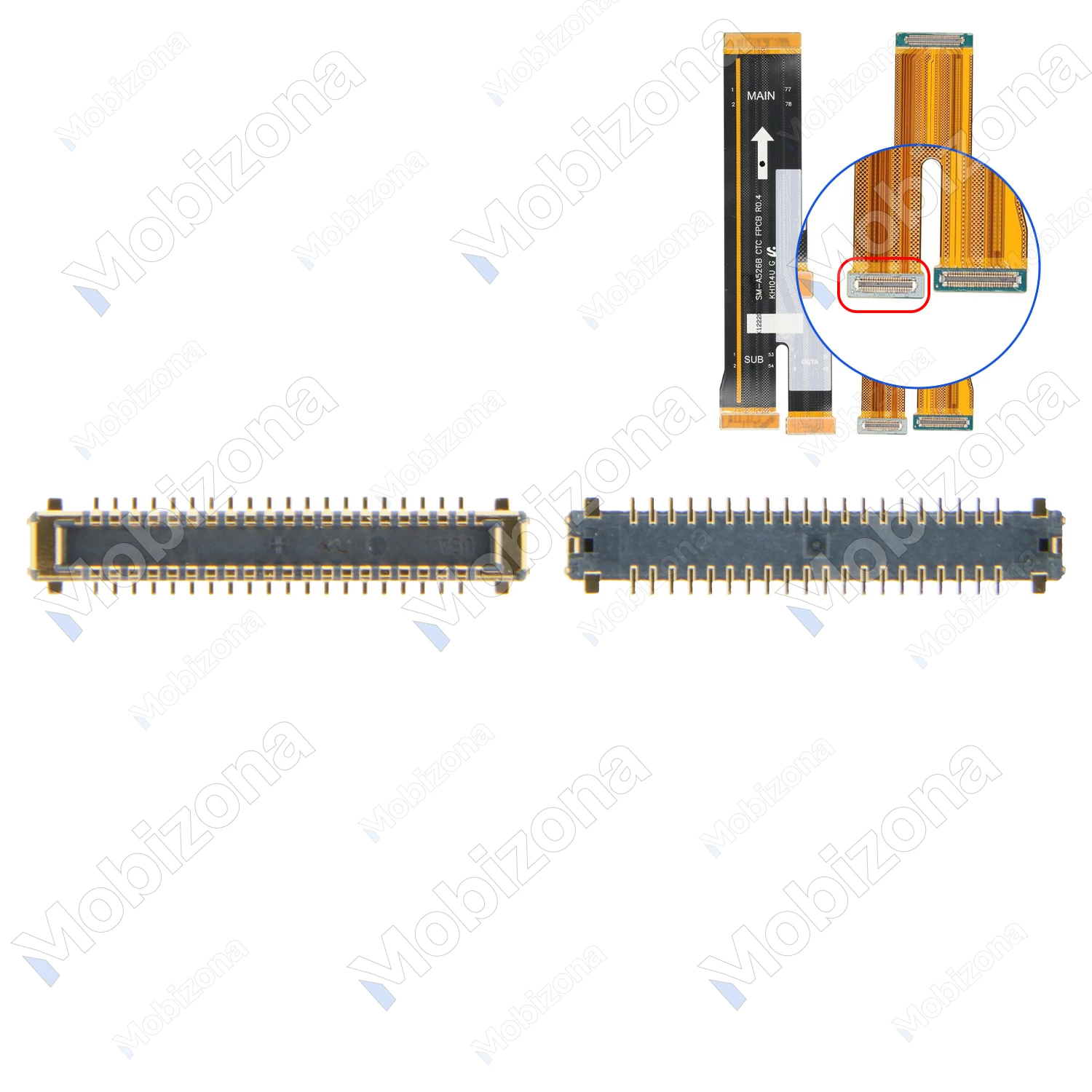 Samsung Galaxy A42 5G, Galaxy A52 4G, Galaxy A52 5G, Galaxy A52s 5G, Galaxy A72 Main SUB OCTA LCD FPC jungties lizdas (40 pin)