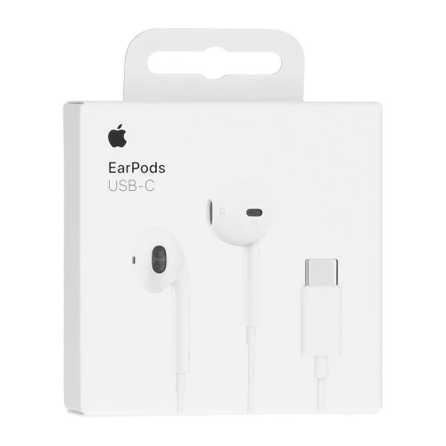 Earphones Type-C Apple EarPods iPhone 17, Air, 17 Pro, 17 Pro Max, 16, 16e, 16 Plus, 16 Pro, 16 Pro Max, 15, 15 Plus, 15 Pro, 15 Pro Max, iPad, iPad Air, iPad Pro