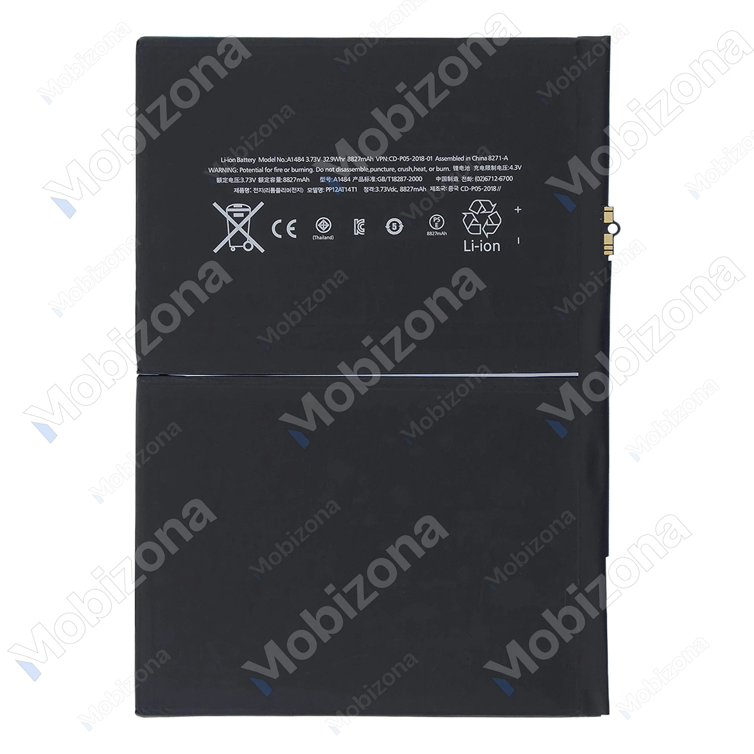 iPad Air, iPad 9.7 (2017), iPad 9.7 (2018), iPad 10.2 2019 (7th gen), iPad 10.2 2020 (8th gen), iPad 10.2 2021 (9th gen) Battery (A1484)