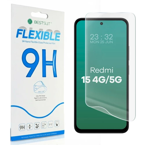 Xiaomi Redmi 15 4G, Redmi 15 5G Hybrid Glass Bestsuit 9H Flexible