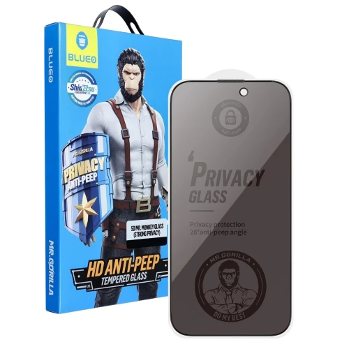 iPhone Air skirtas apsauginis stiklas Blueo Privacy Anti-Peep