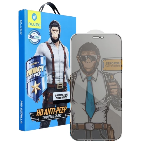 iPhone 12 Pro Max skirtas apsauginis stiklas Blueo Privacy Anti-Peep