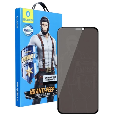 iPhone XR, iPhone 11 skirtas apsauginis stiklas Blueo Privacy Anti-Peep