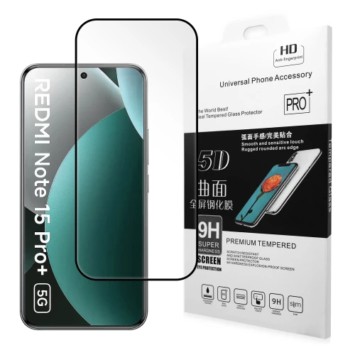 Xiaomi Poco M8 Pro 5G, Redmi Note 15 Pro+ 5G Tempered Glass 5D Full Glue