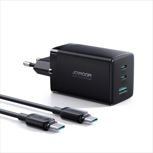 Įkroviklis USB, 2x Type-C PD 3.0, PPS, QC 3.0 JOYROOM GaN Ultra JR-TCG01 (65W)