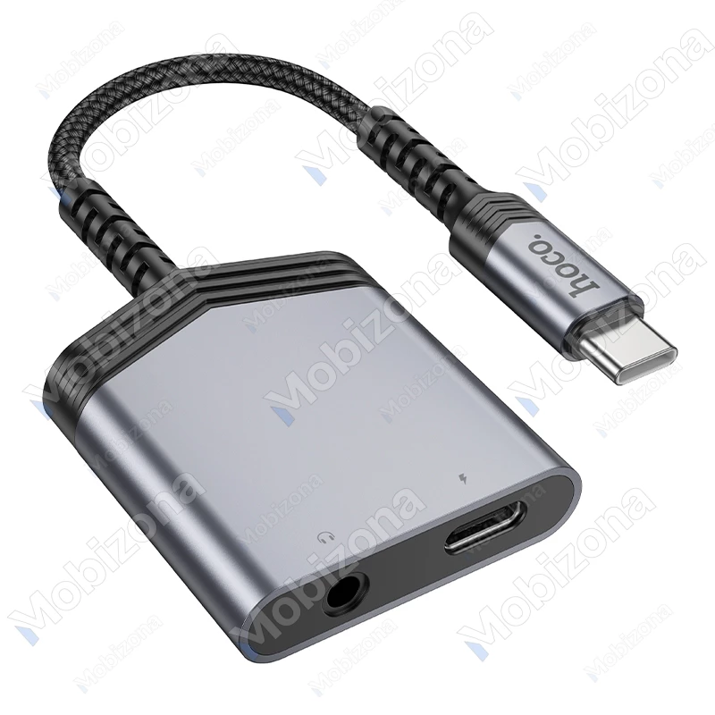 Type-C - Type-C ir 3.5 mm audio adapteris su įkrovimu Hoco LS39