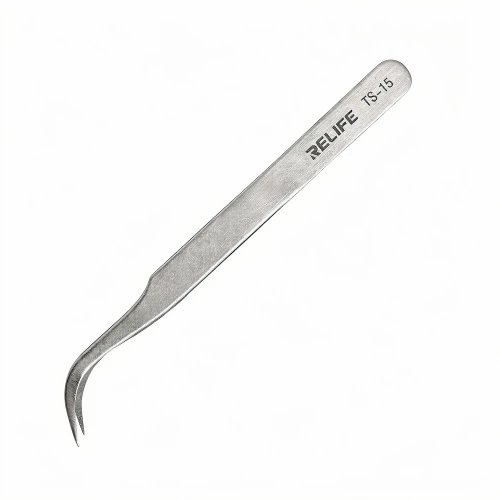 Anti-Magnetic Stainless Steel Precision Curved Tweezer Relife TS-15