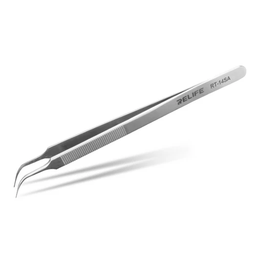 Anti-Magnetic Stainless Steel Precision Curved Tweezer Relife RT-14SA