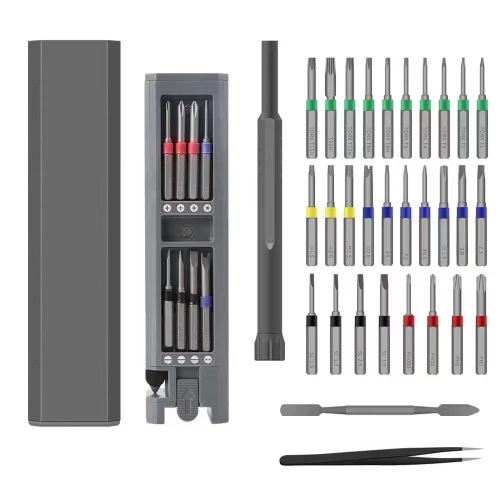 Atsuktuvas 31 dalių (28vnt. antgalių) magnetinis precizinis