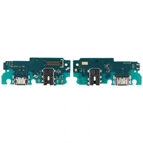 Samsung Galaxy A04s įkrovimo, ausinių lizdas ir mikrofonas (PCB plokštė)