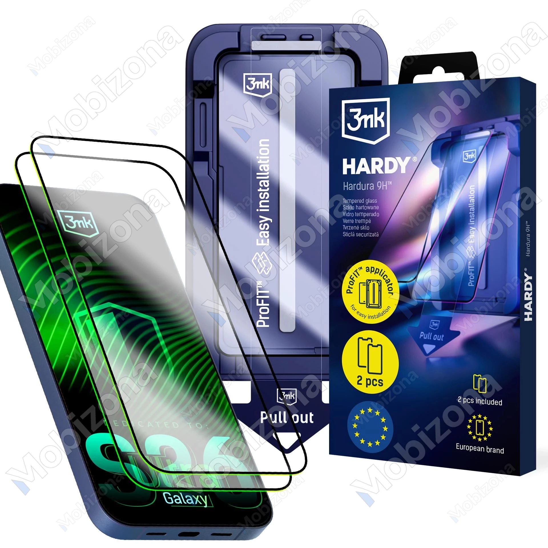 Samsung Galaxy S26 Ultra apsauginis stiklas 3MK HARDY Hardura 9H (2 vnt.)