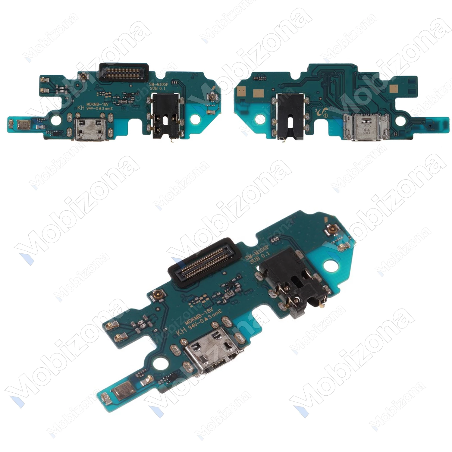 Samsung Galaxy M10 įkrovimo, ausinių lizdas ir mikrofonas (PCB plokštė)