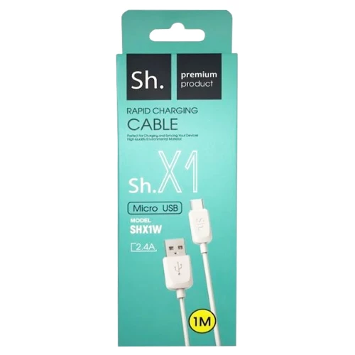 micro USB Cable Sh. SHX (2.1A/2.4A, 1.0m/2.0m) micro USB Cable Sh. SHX (2.1A/2.4A, 1.0m/2.0m)