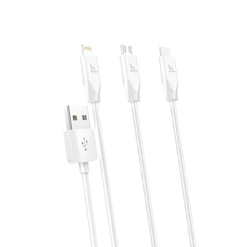 micro USB, Apple Lightning, Type-C USB Cable Hoco X1 Rapid 3in1 (2.1A, 1.0m)