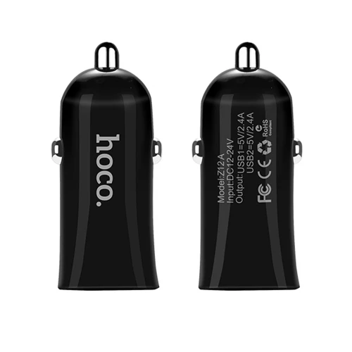 Automobilinis įkroviklis 2x USB Hoco Z12 Elite (2.4A)